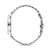 Armbanduhr Seitenansicht mit Edelstahlgehäuse und Gliederarmband, Krone sichtbar