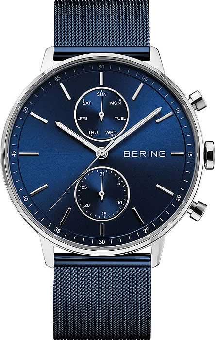 Montre Bering Classic 13242-307 pour homme • Verre saphir résistant aux rayures • Bracelet milanais fin