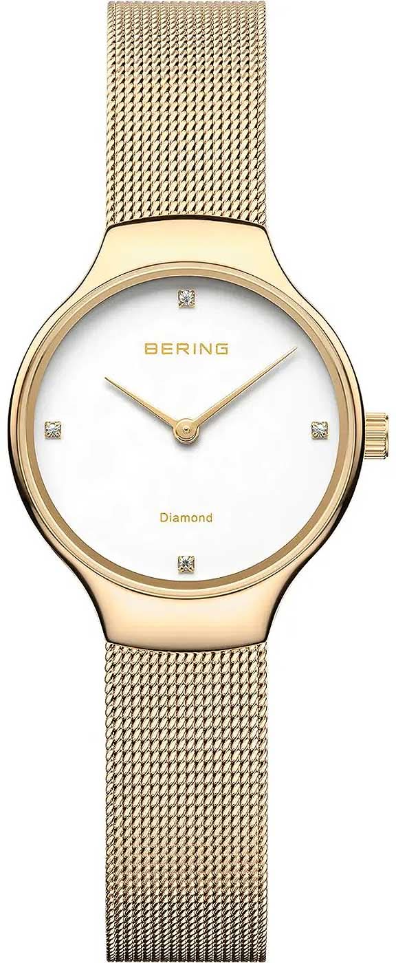 Bering Classic 13326-334 Montre Femme • Verre saphir résistant aux rayures • Bracelet milanais fin