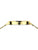 Damenarmbanduhr mit goldfarbenem Gehäuse und Milanaisearmband, seitlicher Knopf
