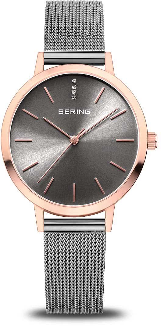Bering Classic 13434-369 Montre Femme • Verre Saphir Anti-rayures • Bracelet Milanais Fin