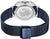 Montre Bering pour homme avec bracelet en maille bleue et fermoir, zone de gravure au dos