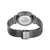 Bering Herrenuhr mit Metallmaschenarmband und Rückseite im Detail