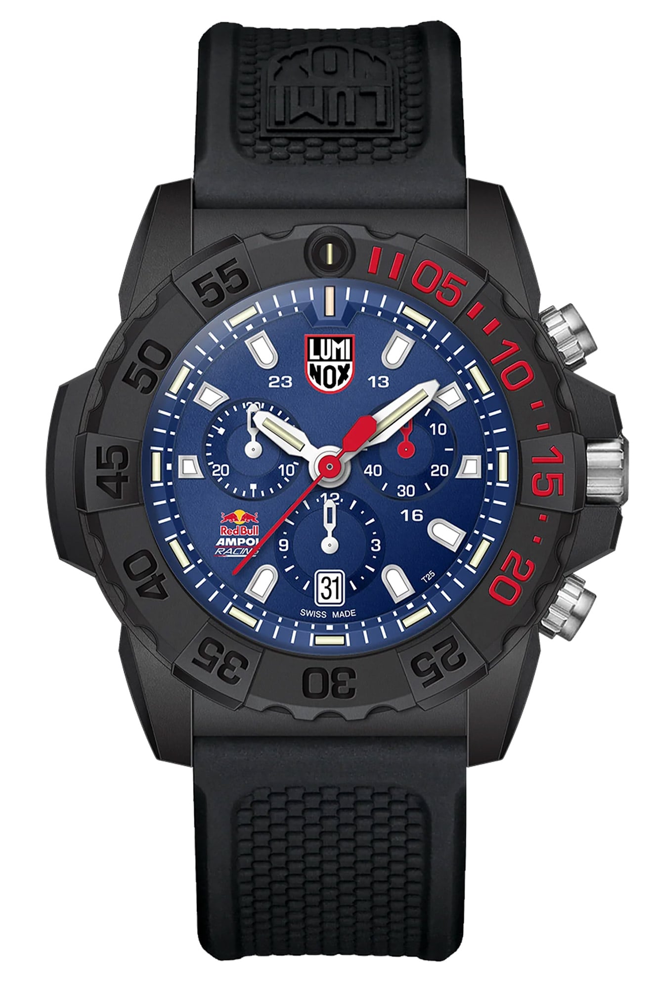 Luminox Herren-Chronograph mit schwarzem Carbonox-Gehäuse und blauem Zifferblatt