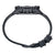 Herren-Chronograph-Armband aus schwarzem Gummi, mit Steckverschluss