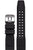 Schwarzes Uhrenarmband-Set mit Dornschließe und perforierter Oberfläche