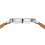 Bering Classic Uhrarmband: braunes Lederband mit Schnalle und Metallgehäuse-Ansätzen