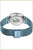 Bracelet de montre pour homme, vue arrière, avec bracelet milanais bleu et fermoir