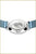 Bracelet de montre pour homme, fond du boîtier gravé et bracelet milanais bleu