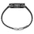 Taucheruhrarmband in Schwarz mit Dornschließe und Lochstruktur entlang der Kante