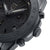 Schwarzes Chronographen-Zifferblatt mit Leuchtmarken, Drückern und geriffelter Tauchlünette
