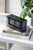 Horloge de table Karlsson sur étagère, design boîte noire, affichage 00:32