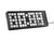Réveil numérique avec clavier à touches lumineuses, noir, design rétro