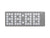 Réveil rétro avec clavier et écran matriciel LED, gris clair, vue latérale avec touches.