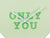 Horloge murale en forme de cœur vert sauge avec aiguilles sur "ONLY YOU"