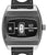 Montre homme avec cadran noir, affichage automatique et numérique, bracelet en cuir noir