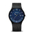 Bering Solar Herrenuhr mit dunkelblauem Zifferblatt und schwarzem Mesh-Armband