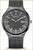Herren Solar-Uhr: schwarzes Zifferblatt, Milanaise-Armband, rundes Edelstahlgehäuse