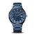 Bering Herren-Solaruhr mit blauem Armband, blauem Zifferblatt und orangefarbenen Akzenten.