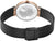 Rétrovision montre femme : bracelet milanais noir et boîtier argenté gravé