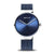 Unisex-Armbanduhr mit dunkelblauem Zifferblatt und blauem Milanaise-Armband
