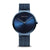 Bering Armbanduhr mit blauem Zifferblatt, blauem Milanaise-Armband und Saphirglas
