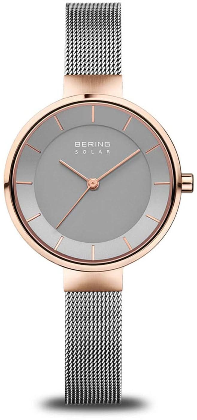 Bering Solar 14631-369 Montre Femme • Verre Saphir • Maille Milanaise