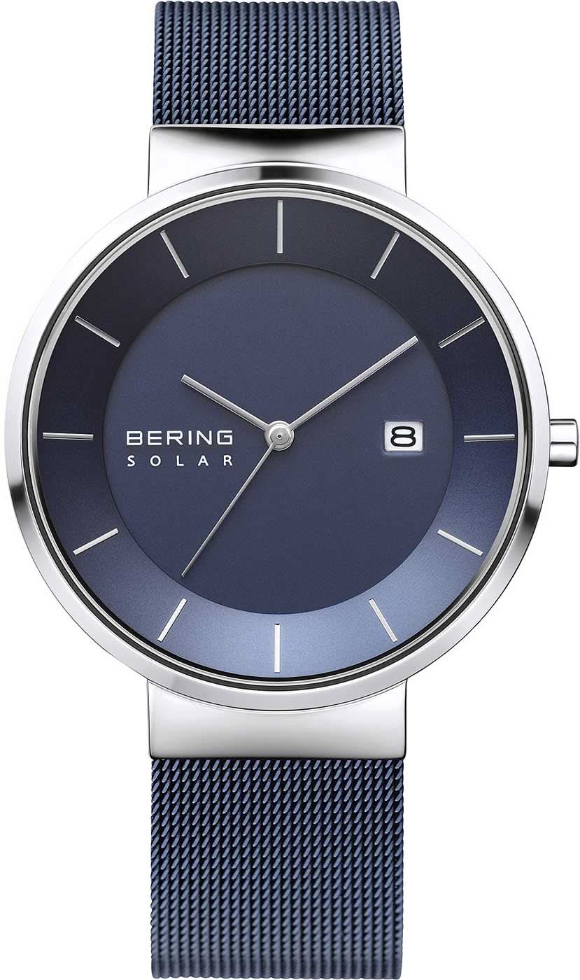Bering Solar 14639-307 Montre Homme • Verre Saphir Anti-rayures • Bracelet Milanais Fin