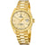 Goldfarbene Festina-Herrenuhr mit goldenem Metallarmband und weißem Zifferblatt