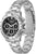 Montre pour femme sur le côté avec cadran noir, lunette tachymètre, bracelet en acier inoxydable de BOSS