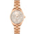 Damenuhr mit grauem Zifferblatt und Roségoldfarbenem Edelstahlarmband, BOSS und Chrono-Design