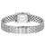 BOSS Armbanduhr Rückseite mit silberfarbenem Edelstahlgliederarmband und Gehäuse