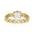 BOSS Damenarmbanduhr mit goldfarbenem Gliederarmband, quadratischem Ziffernblatt