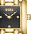 Rechteckiges Ziffernblatt der BOSS Armbanduhr, goldene Zeiger und Steinchen