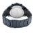 BOSS Hero Sport Chronograph von hinten mit blauem Metallarmband und rundem Gehäuse