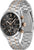 Montre pour homme avec bracelet en acier inoxydable et accents couleur or rose, poussoirs chronographe sur le côté