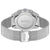 BOSS Herrenarmbanduhr Rückseite mit Edelstahl-Mesh-Armband und silbernem Gehäuse