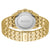 BOSS Armbanduhr-Rückseite mit goldfarbenem Metallarmband und verschraubtem Gehäuse