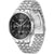 BOSS Chronograph-Armbanduhr mit schwarzem Zifferblatt, Edelstahlgehäuse und -armband