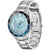 BOSS Herren-Armbanduhr mit silbernem Edelstahlgehäuse, blauem Zifferblatt und Datumsfenster