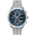 Herren-Chronograph mit blauem Zifferblatt und Edelstahlarmband