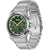 BOSS Chronograph-Armbanduhr mit grünem Zifferblatt, Edelstahlgehäuse und Armband