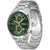 BOSS Herrenarmbanduhr mit grünem Chronographenziffernblatt und Edelstahlarmband