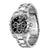 Herrenarmbanduhr BOSS Chronograph mit schwarzem Zifferblatt, Tachymeter und Edelstahlband
