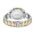 Rückansicht: BOSS Armbanduhr mit Metallarmband zweifarbigem Mittelglied und Verschluss