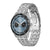 BOSS Herrenarmbanduhr mit blauem Zifferblatt, Edelstahlband und drei Hilfszifferblättern
