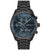 Herrenarmbanduhr BOSS mit blauem Zifferblatt, Chronograph und Tachymeter-Lünette, schwarzem Band
