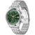 Herrenarmbanduhr BOSS mit grünem Zifferblatt und Edelstahlband, Chronographen-Optik