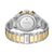 Herrenarmbanduhr BOSS Chronomatrix, Gehäuse-Rückseite aus Edelstahl mit goldenen Drückern