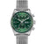Herrenarmbanduhr BOSS: grünes Chronograph-Zifferblatt, Edelstahl-Meshband